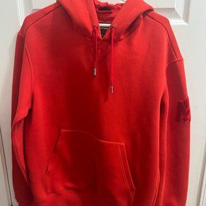 Mackage KRYS Women's Red Hoodie with Velvet Embroidery.